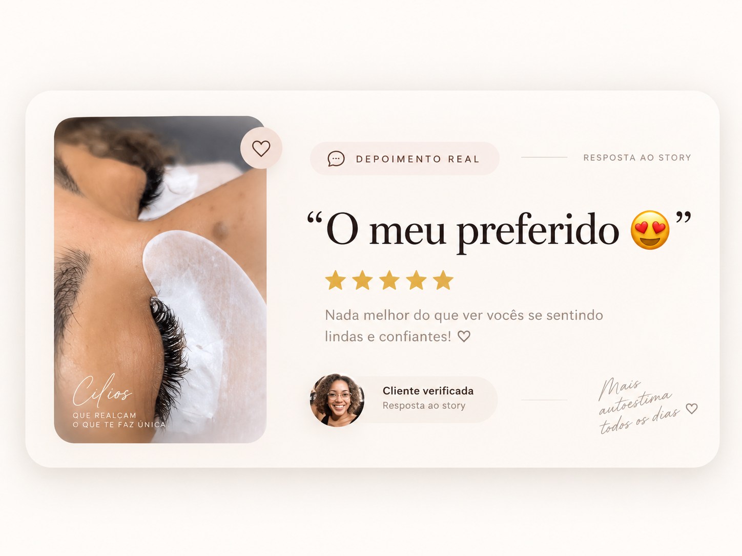 Avaliação de cliente: O meu preferido 😍