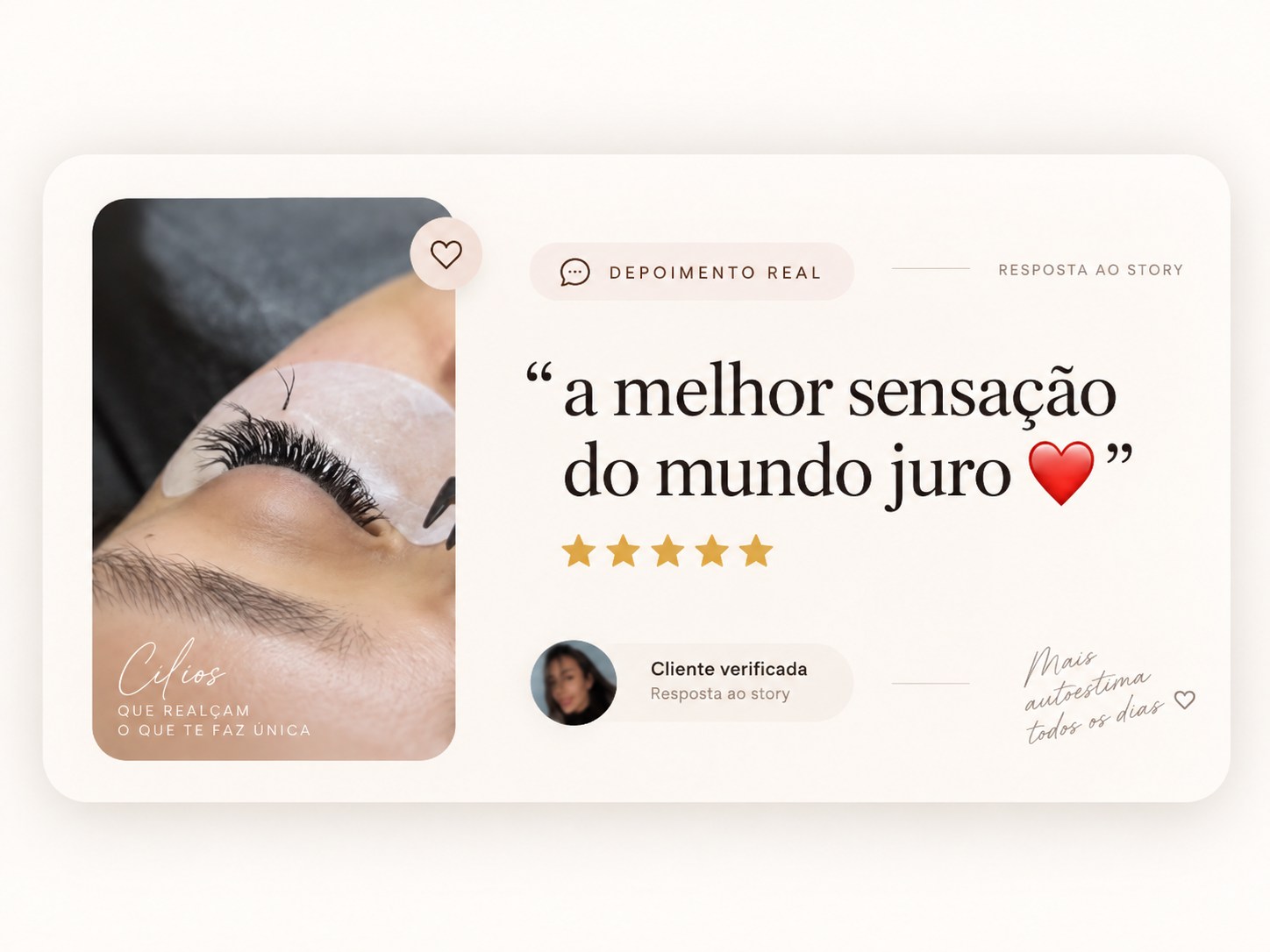 Avaliação de cliente: a melhor sensação do mundo juro ❤️